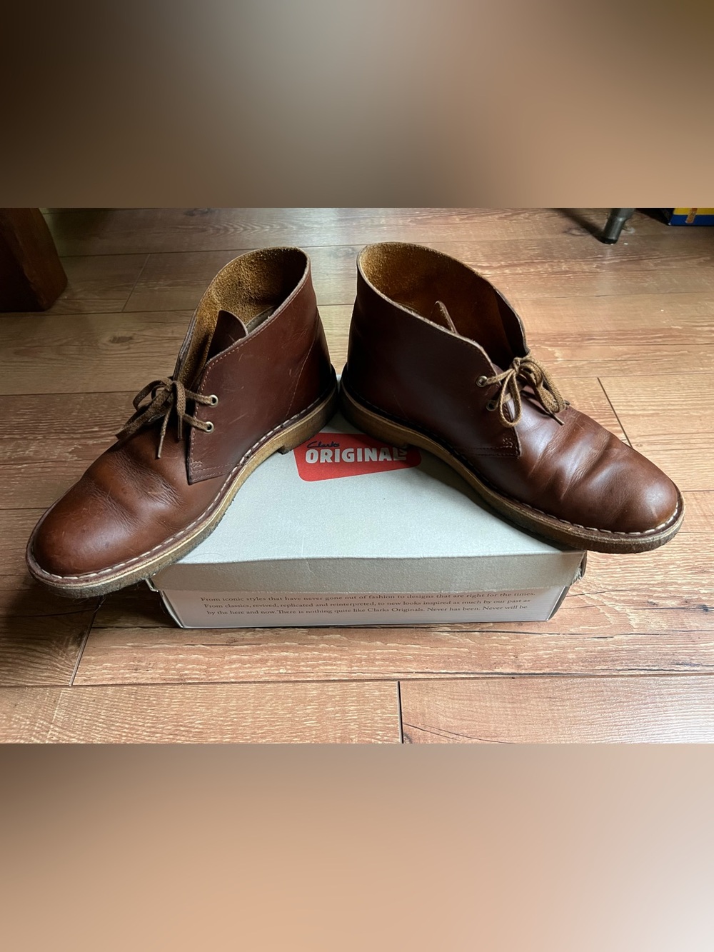 Clarks Originals Desert Boots in Beeswax leather - Picture 6 of 8